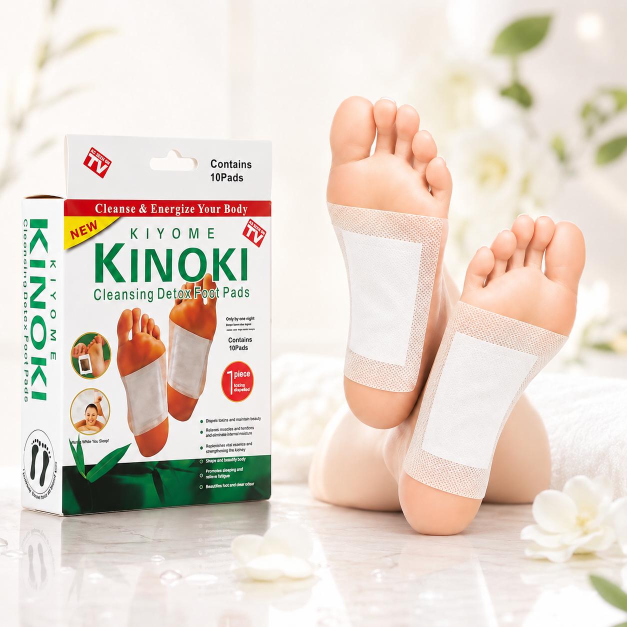 Kinoki Flasteri za Noćnu Negu Stopala