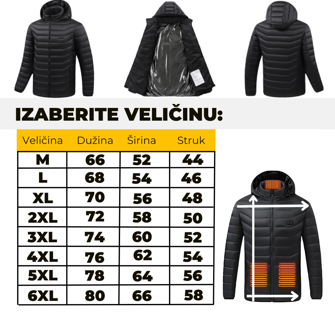 Jakna sa grejačima + baterija gratis