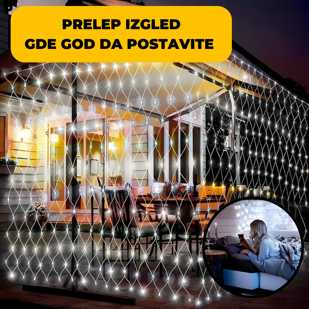 LED Mreža - Lampice 1.5x1.5m