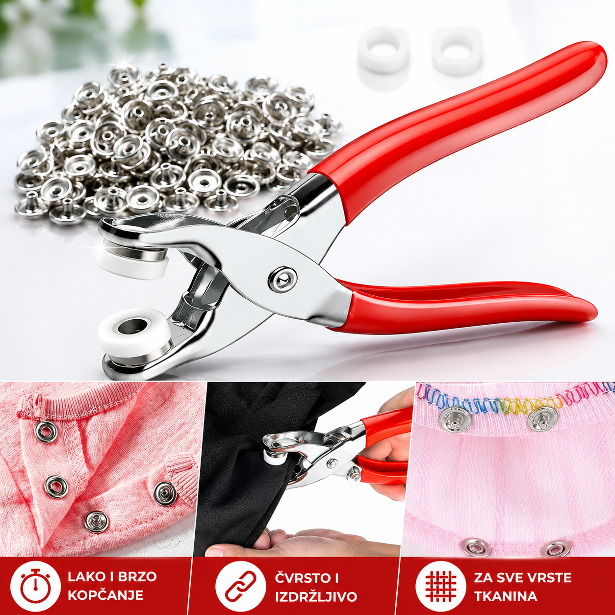 Set Metalnih Klešta + 100 Nitni GRATIS
