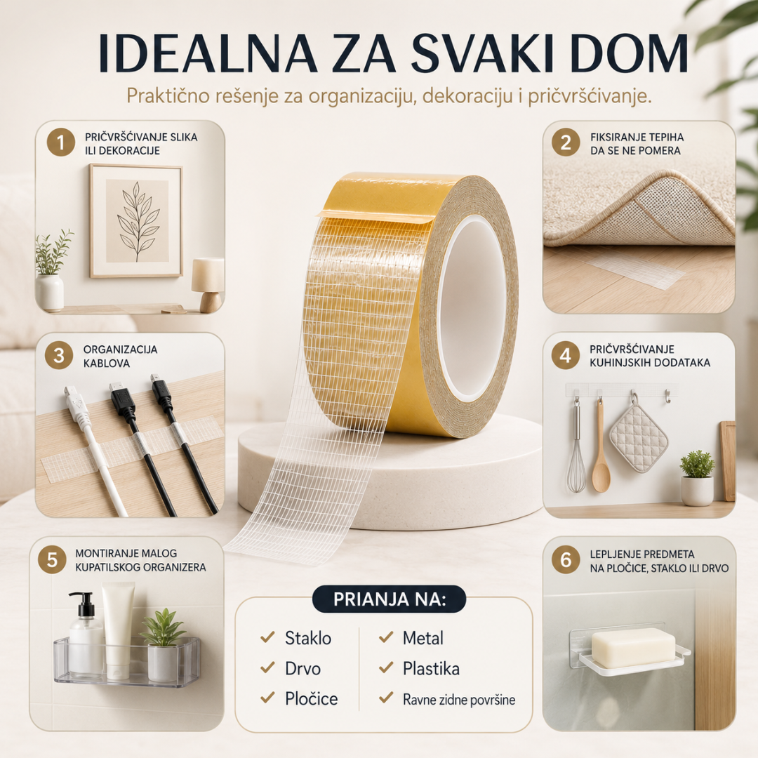 Dvostrana samolepljiva traka višenamenska