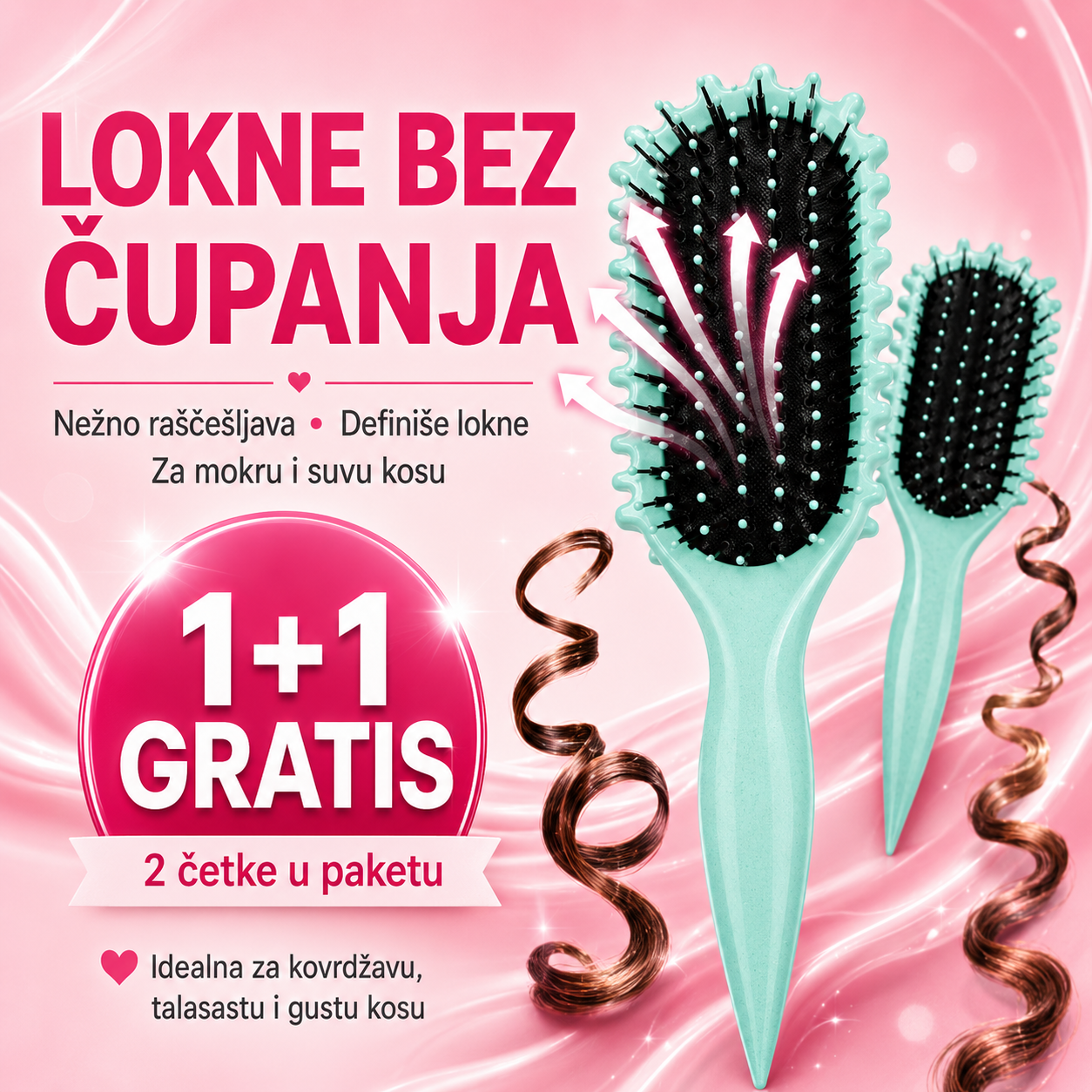 Četka za savršene lokne 1+1 GRATIS