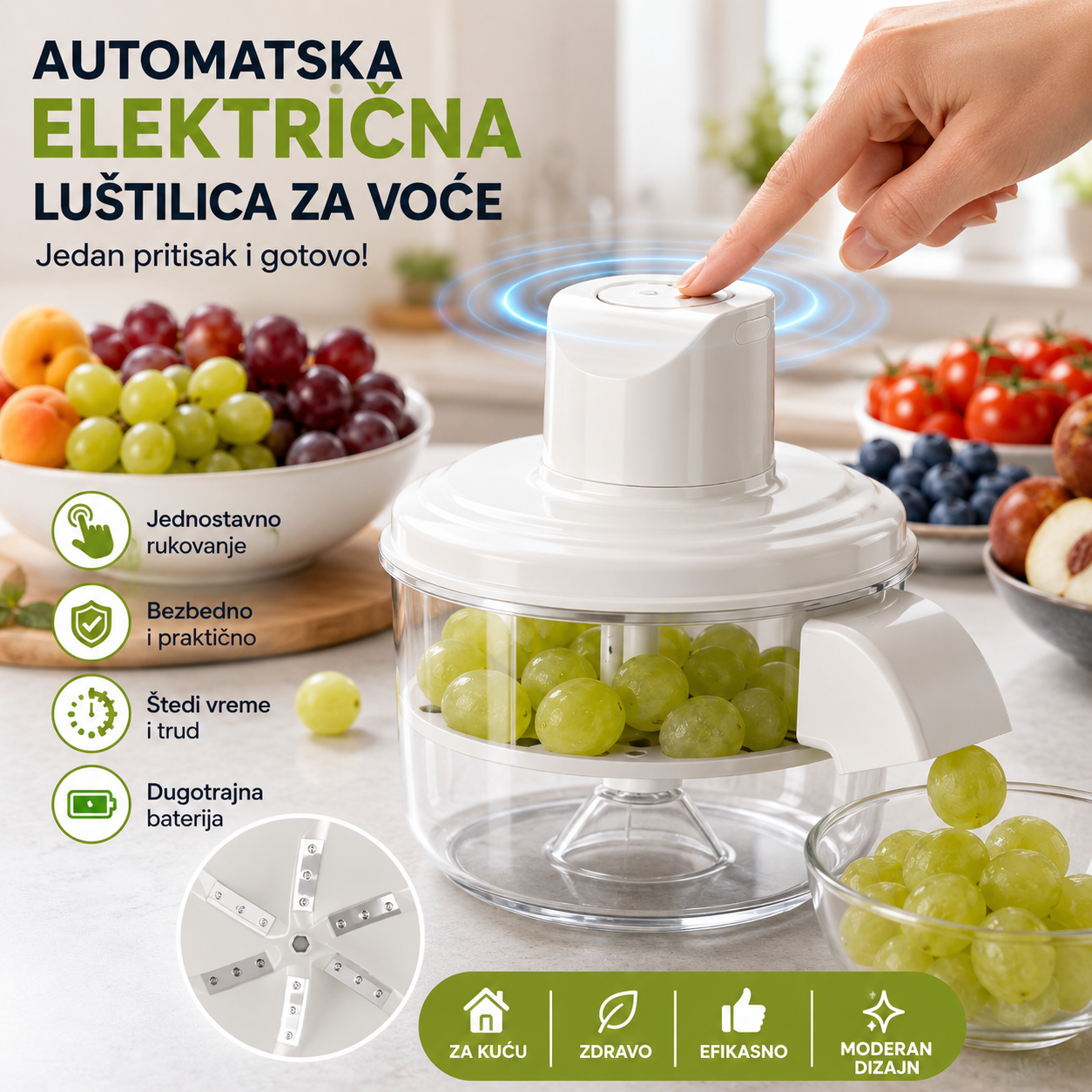 AUTOMATSKA ELEKTRIČNA LJUŠTILICA ZA VOĆE I POVRĆE