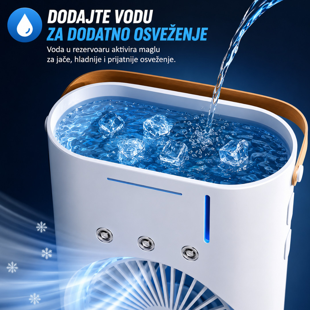 Dupla LED klima sa dva ventilatora i osveživačem vazduha