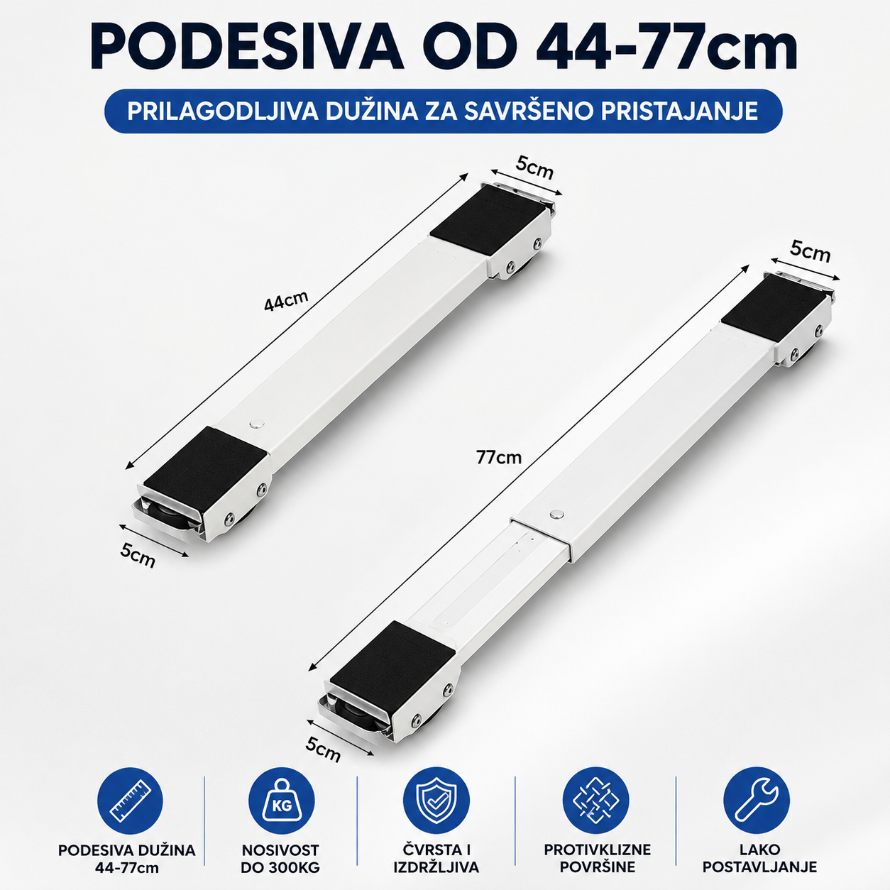 Podesivi točkići za pomeranje nameštaja - 2 komada