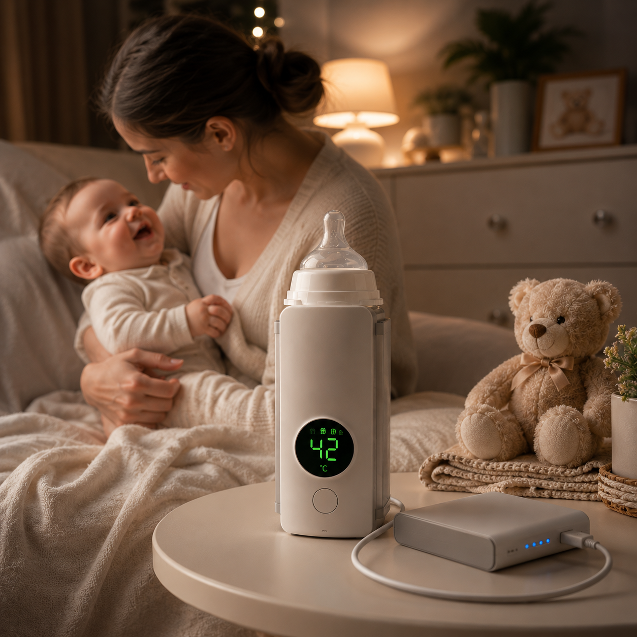 Prenosni USB Grejač za Flašice – Pametno Grejanje Mleka za Bebe