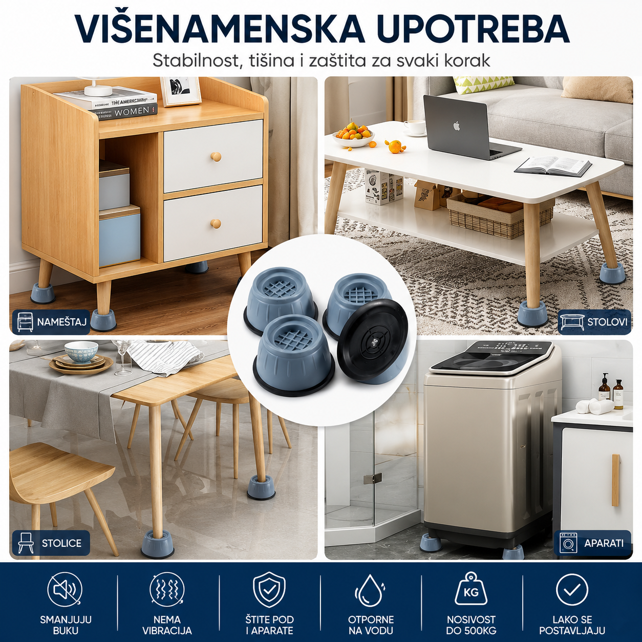 Antivibracioni podmetači za veš mašinu
