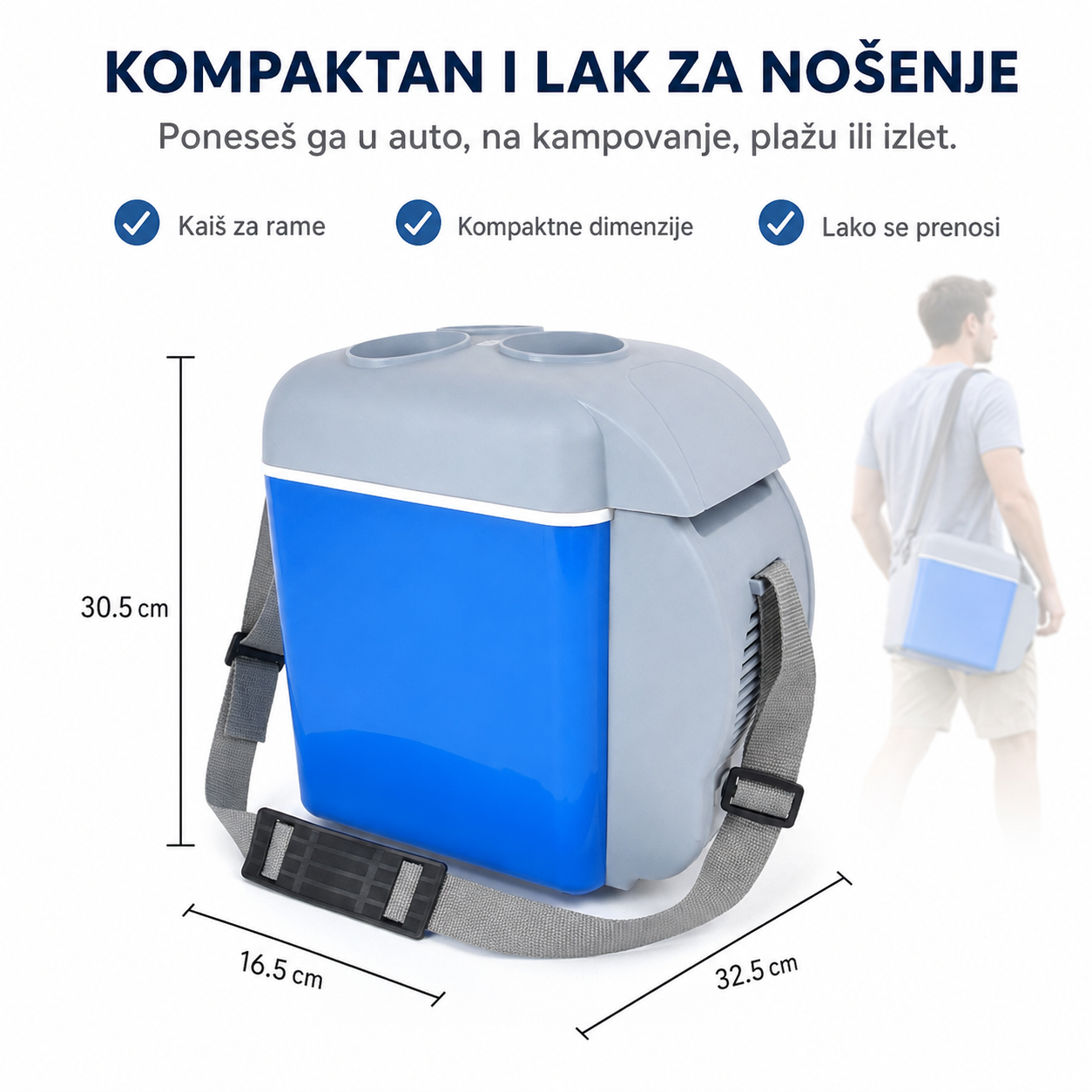 2u1 Prenosivi Auto Frižider 7.5L