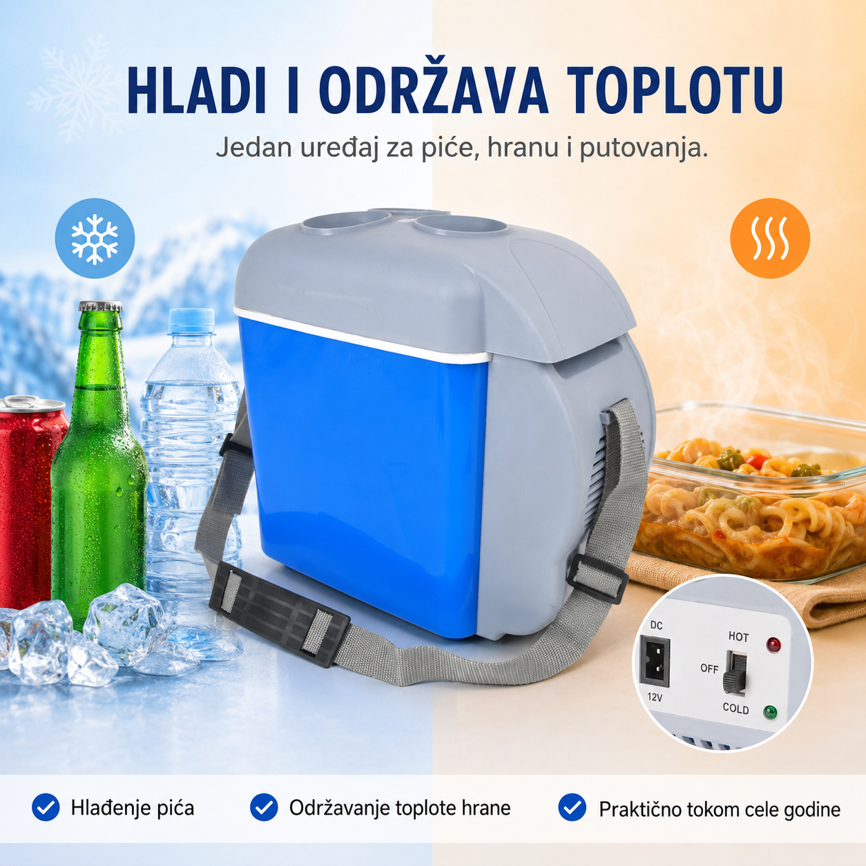 2u1 Prenosivi Auto Frižider 7.5L