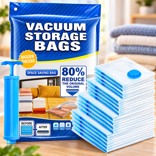 Vakuum Kese za Uštedu Prostora - 10 kom + Pumpa