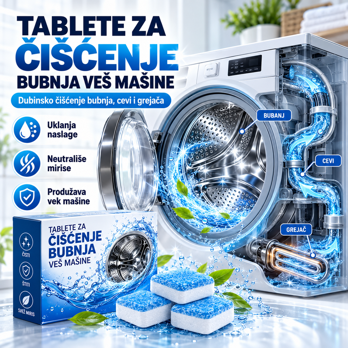 Tablete za Dubinsko Čišćenje Bubnja 12+12 GRATIS