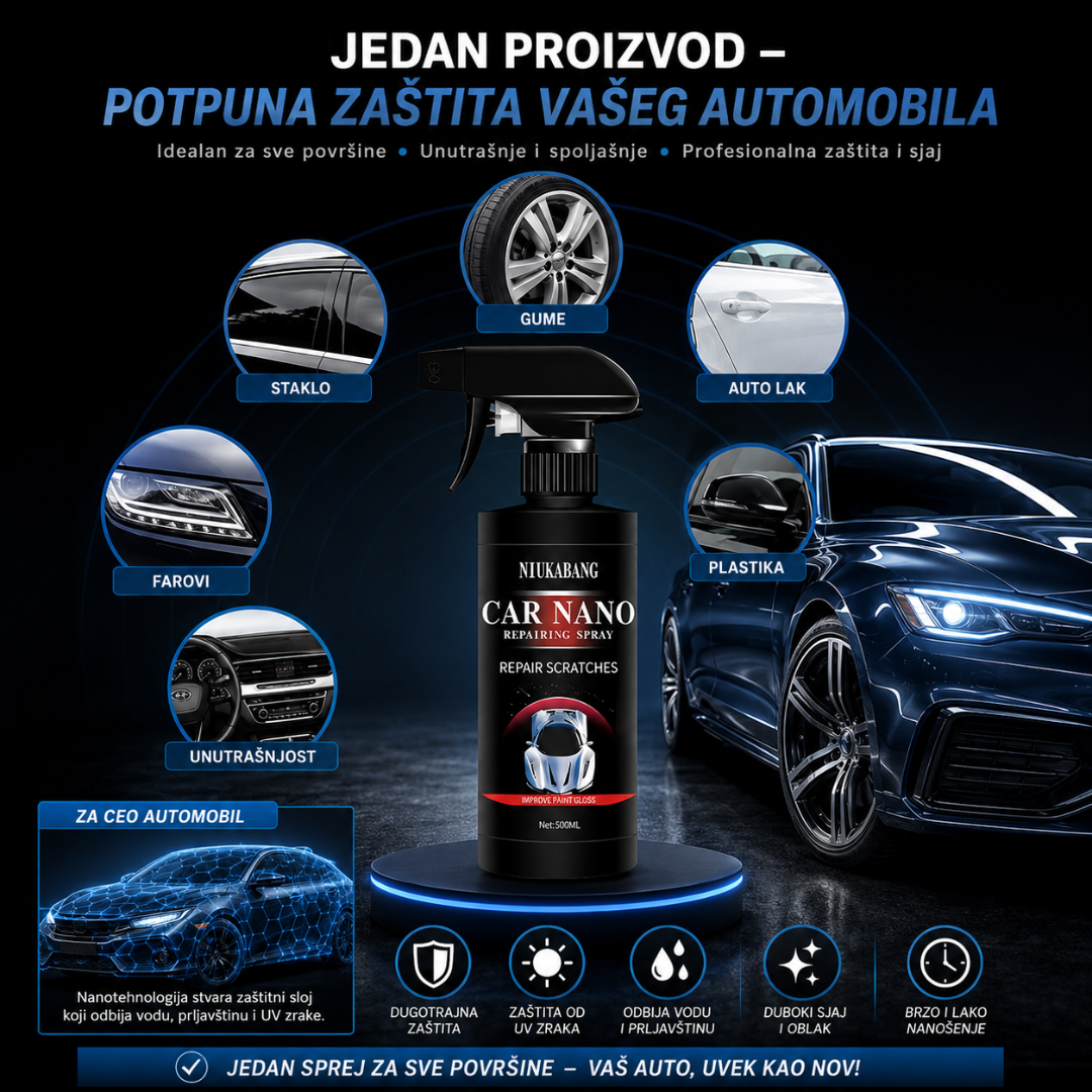 Nano Sprej za ogrebotine na automobilu + krpa gratis